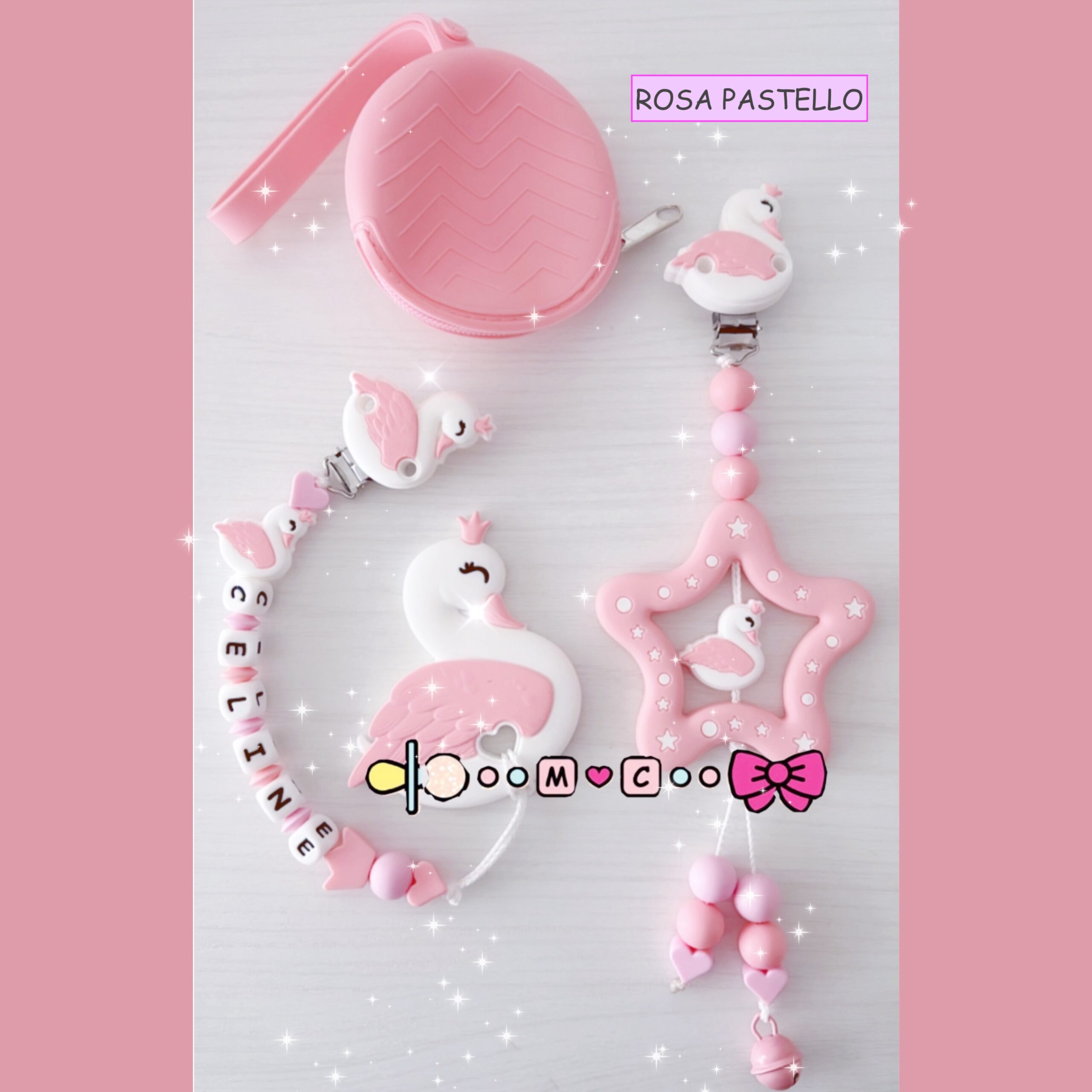 Catenina Portaciuccio Massaggiangengive Cigno Bianco - immagine 2
