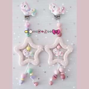 Giostrine Sensoriali da Passeggino Unicorno Cotton Candy