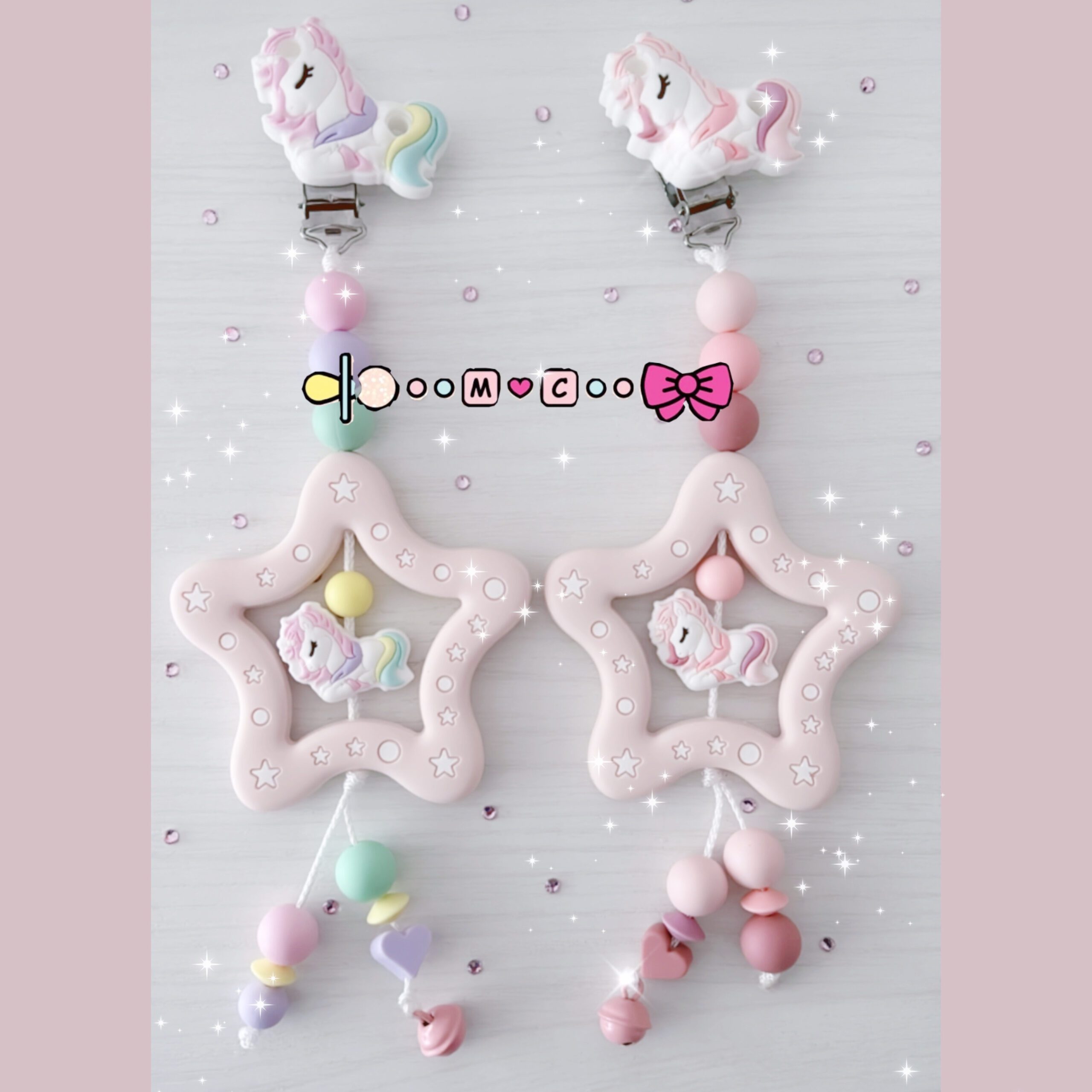 Giostrine Sensoriali da Passeggino Unicorno Cotton Candy